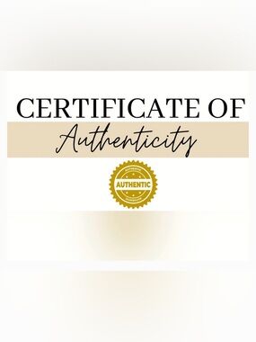 Authenticity Certificate Graphic with Gold Seal